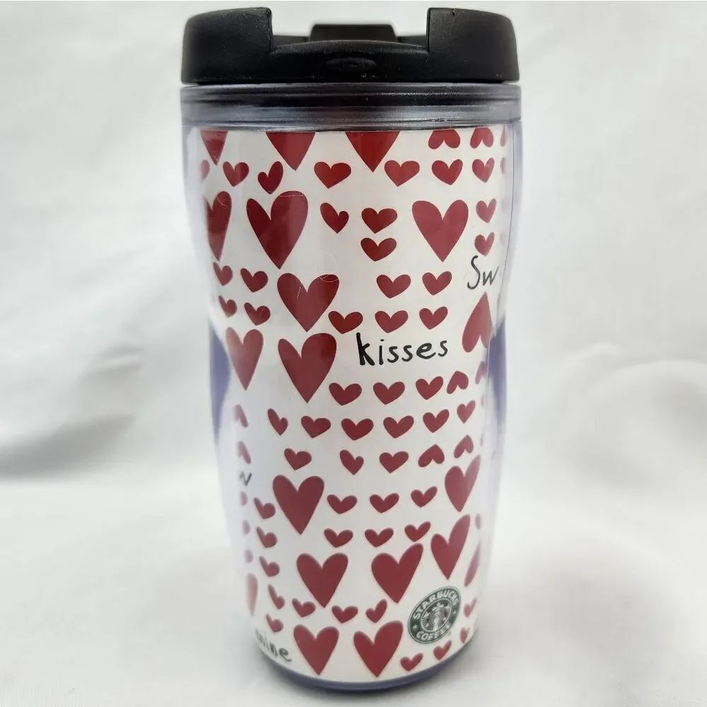 ☕️Vintage Starbucks 2004 Valentine's Day Hearts 8oz Travel Tumbler